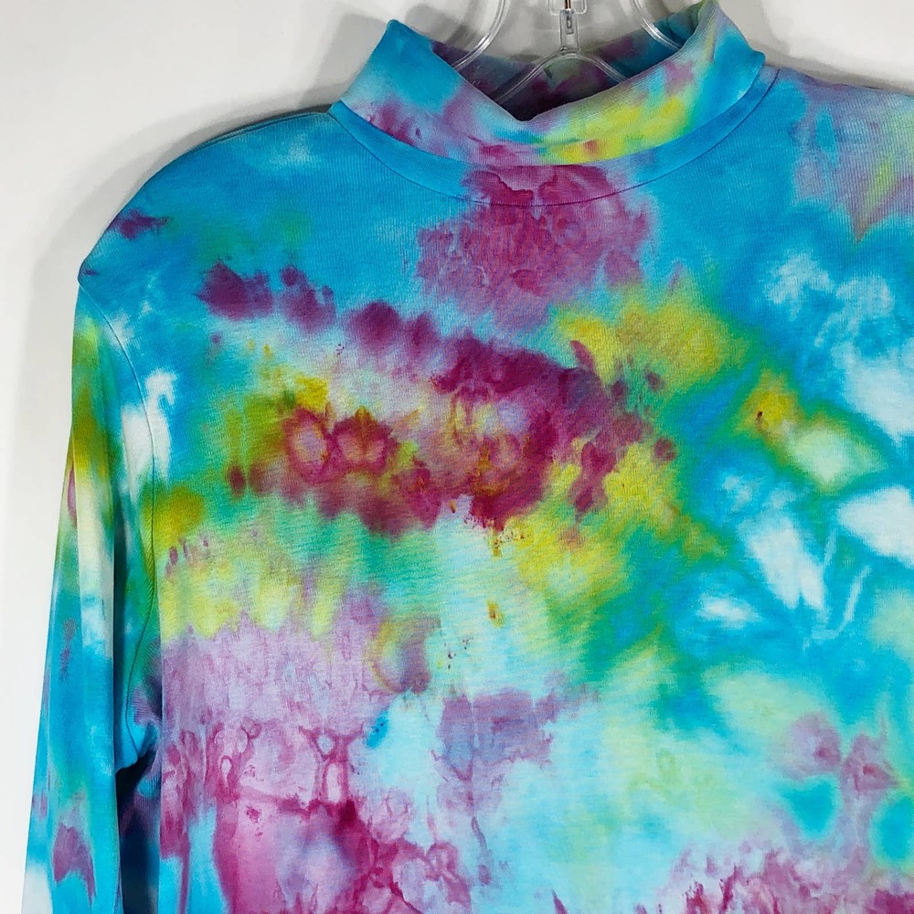 Falling in Love Kim Rogers Large Top Handmade Tie Dye Blue Purple Yellow 550 - Picture 6 of 11
